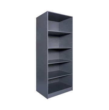 Space Home Cupboard With 5 Shelves Grey H200xW80xD60cm