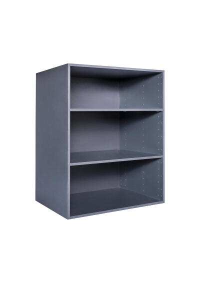 Space home cupboard with 2 shelves grey h100xw80xd60cm