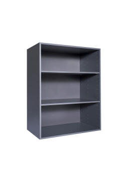 Space Home Cupboard With 3 Shelves Grey H100xW80xD45cm