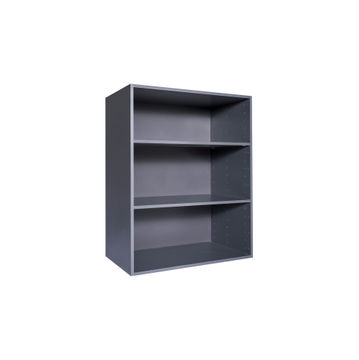 Space home cupboard with 2 shelves grey h100xw80xd45cm