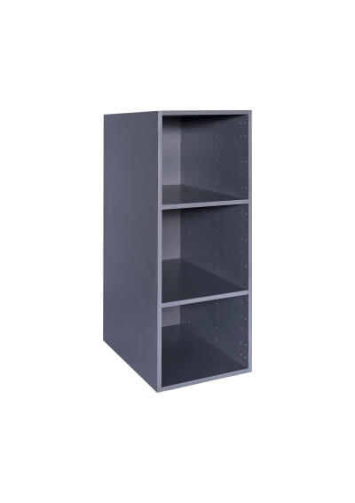 Space Home Cupboard With 3 Shelves Grey H100xW40xD60cm
