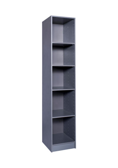 Space home cupboard with 4 shelves grey h200xw40xd45cm