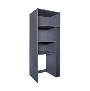 Space Home Cupboard With 4 Shelves Grey H200xW80xD60cm