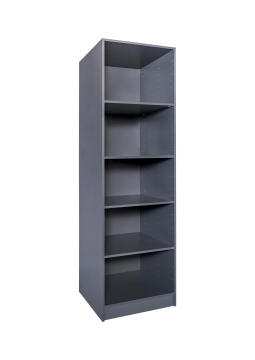 Space Home Cupboard With 5 Shelves Grey H200xW60xD60cm