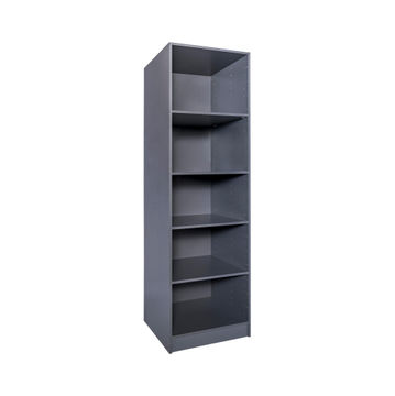 Space Home Cupboard With 5 Shelves Grey H200xW60xD60cm