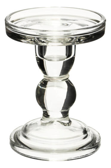 Glass Pillar Candle Holder Small