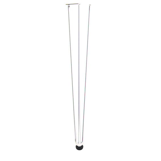 Hairpin leg with base adjuster white 870mm fit