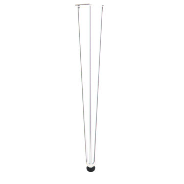 Hairpin leg with base adjuster white 870mm fit