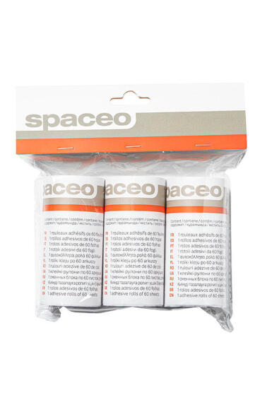 Spaceo lint roller refill 60 sheets 3 pack