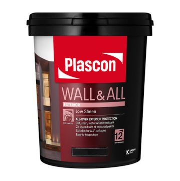 Paint Exterior Low Sheen PLASCON Wall & All White 20l