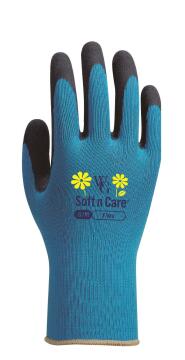 Gloves, Garden Gloves, Flora Aqua Blue, TOPLINE, Nr8 Medium