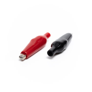 ALLIGATOR CLIP PAIR RED AND BLACK