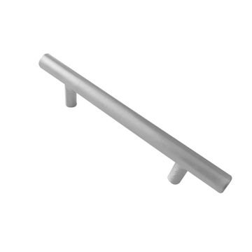 HANDLE PLASTIC BAR 92MM DULL CHROME