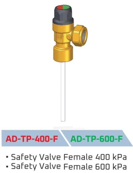VALVE SAFETY 600KPA MALE