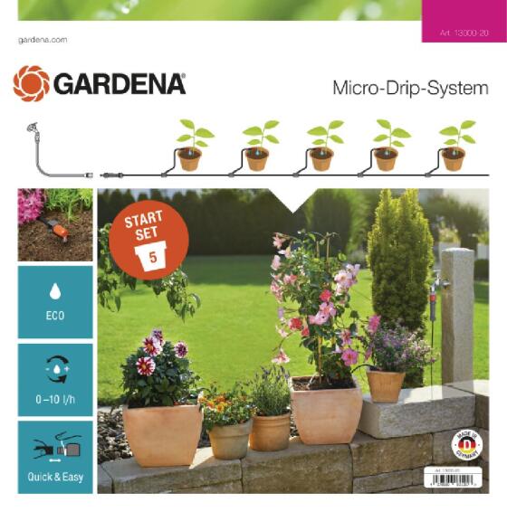 Gardena drip irrigation starter set for 5 pots
