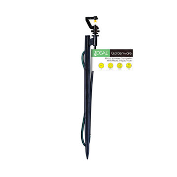 Irrigation, Micro Head Yellow 360 Peg and Tube Complete, IDEAL, 450mm