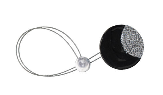 Curtain Tie Back Magnetic Black