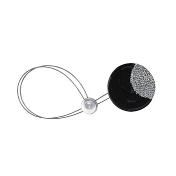 Curtain Tie Back Magnetic Black