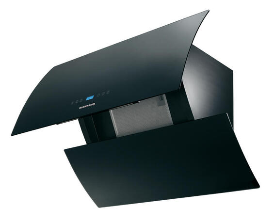 EXTRACTOR 90CM-BLACK GLASS-2 LED LIGHTS