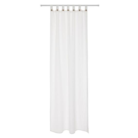 Inspire curtain charlina button tabs wht 140x2