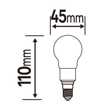 UNI FIL BULB G45 E14 4.2W MLK DIM