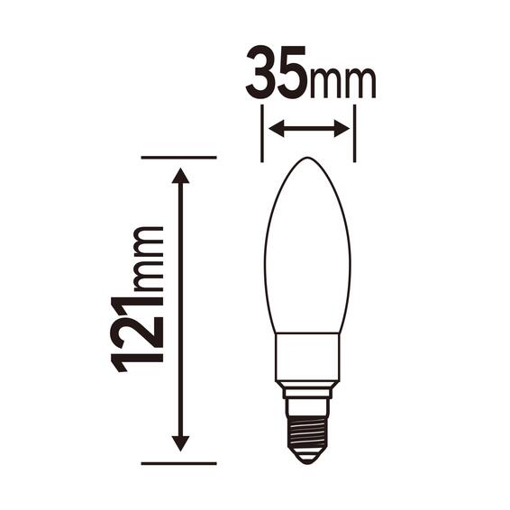 UNI FIL BULB C35 E14 4.2W MLK DIM