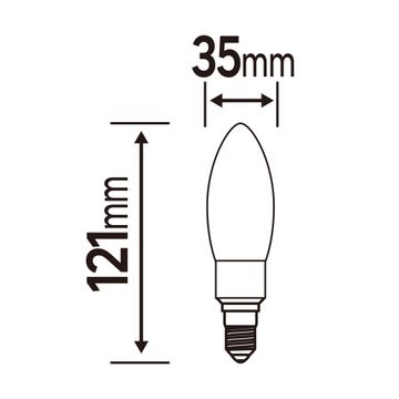 UNI FIL BULB C35 E14 4.2W MLK DIM