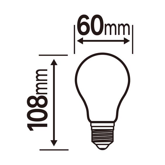 UNI FIL BULB A60 E27 7.2W MLK DIM