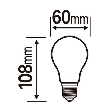 UNI FIL BULB A60 E27 7.2W MLK DIM
