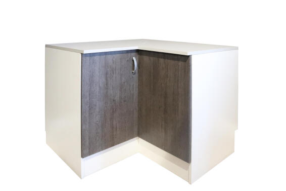Kitchen Cupboard Base Coner 2 Doors Sprint Dark Wood L100Xh87Xd100Cm
