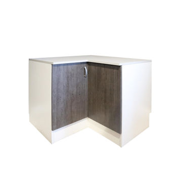 Kitchen Cupboard Base Coner 2 Doors Sprint Dark Wood L100Xh87Xd100Cm