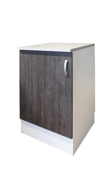 Kitchen Cupboard Base 1 Door Sprint Dark Wood L60Xh87Xd60Cm