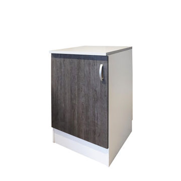 Kitchen Cupboard Base 1 Door Sprint Dark Wood L60Xh87Xd60Cm
