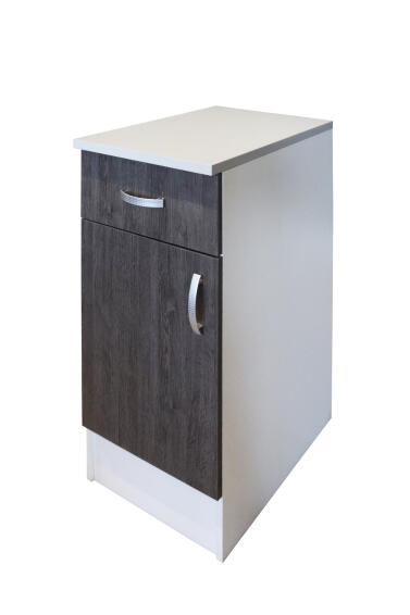 Kitchen Cupboard Base 1 Drawer One Door Sprint Dw L40Xh87Xd60Cm