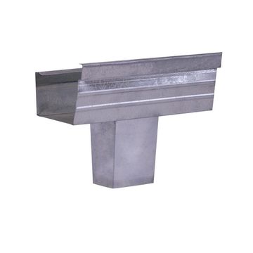 Galvanised Gutter With Square Outlet 100mmX75mmX300mm