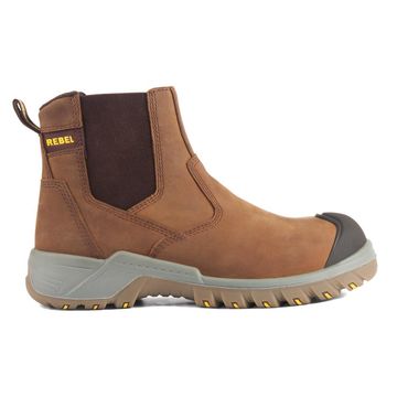 Safety boots Rebel Crazy Horse Chelsea Tan-10