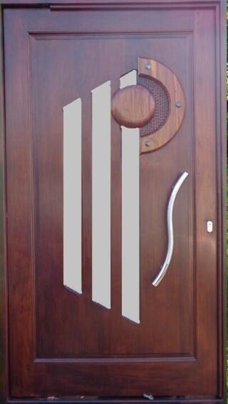 Entry Door Meranti with Frame (prehung) B7 Pivot Right Hand Opening-w1200x2100mm