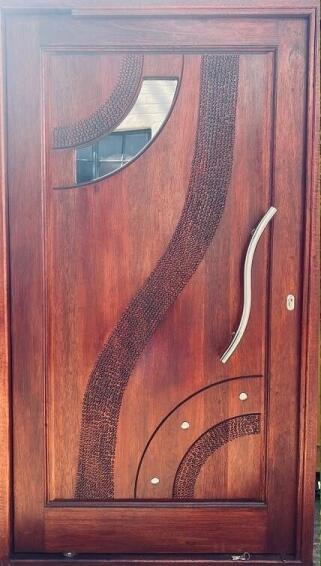 Entry Door Meranti with Frame (prehung) B34 Pivot Right Hand Opening-w1200x2100mm