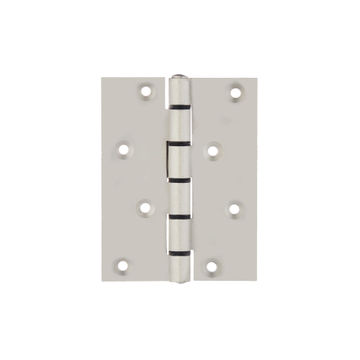 BUTT HINGE PAIR ALUMINIUM 100X75MM NAT