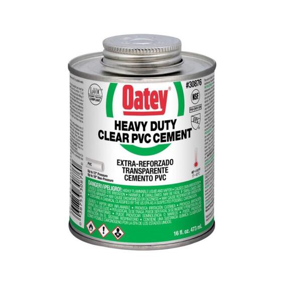 PVC Cement Heavy Duty Clear Oatey 473ml