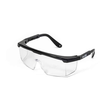 SAFETY SPECTACLE BLACK FRAME CLEAR