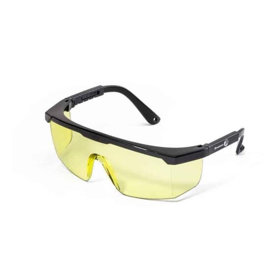 SAFETY SPECTACLE BLACK FRAME AMBER
