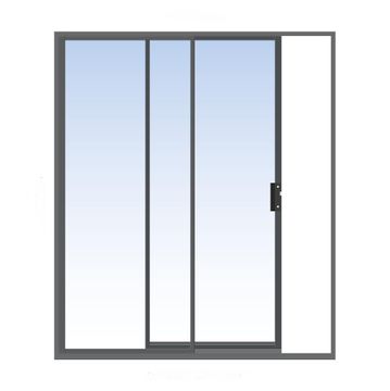 Aluminium sliding door charcoal 1 panel sliding W1800MM x H2100MM