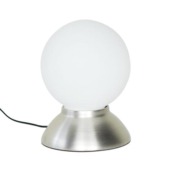 Inspire touch switch bedside lamp white and silver