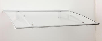 Awning New York ARTENS -Polycarbonate Clear with White Aluminium Brackets-w1400xd1000mm