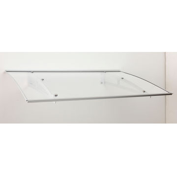 Awning New York ARTENS -Polycarbonate Clear with White Aluminium Brackets-w1400xd1000mm