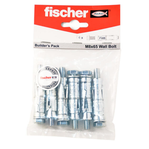 Wall bolt FWB M8X65 BP FISCHER 6 pack