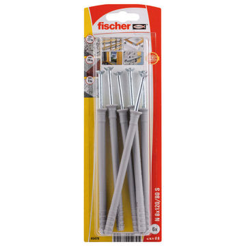 Hammerfix screw N8X120 ZKK nylon plug FISCHER 6 pack