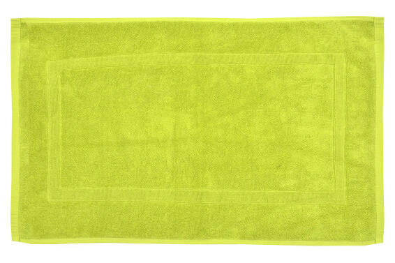 Bath mat woven rectangle cotton SENSEA Terry green 50X80CM