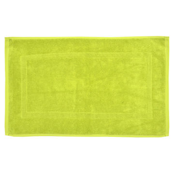 Bath mat woven rectangle cotton SENSEA Terry green 50X80CM